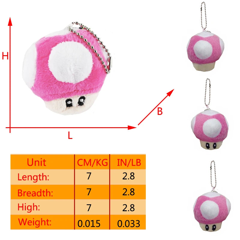 Mario Super Mushroom Plush and Yoshi Doll Keychain Accessories - Image 24