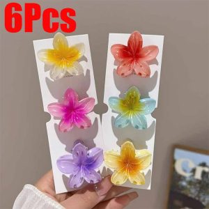Hawaiian Gradient Flower Hair Clips