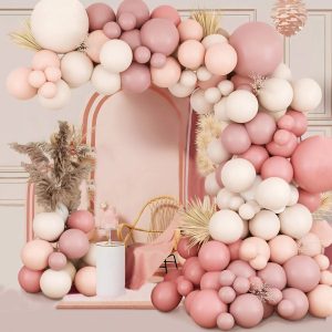 Retro Pink Pastel Macaron Balloon Garland Kit