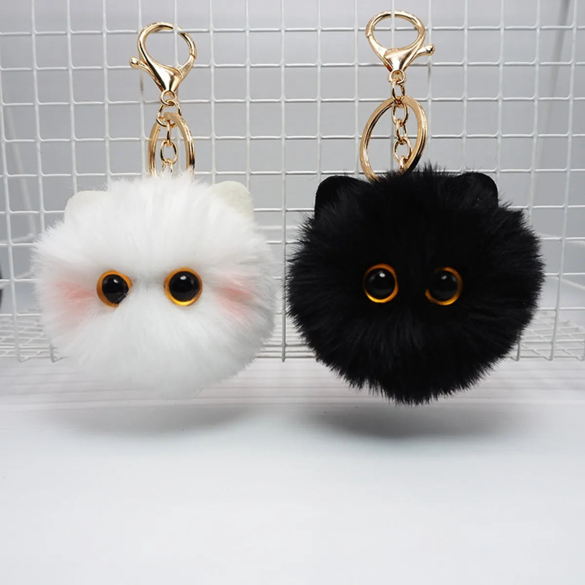 Cute Plush Cat Keychain