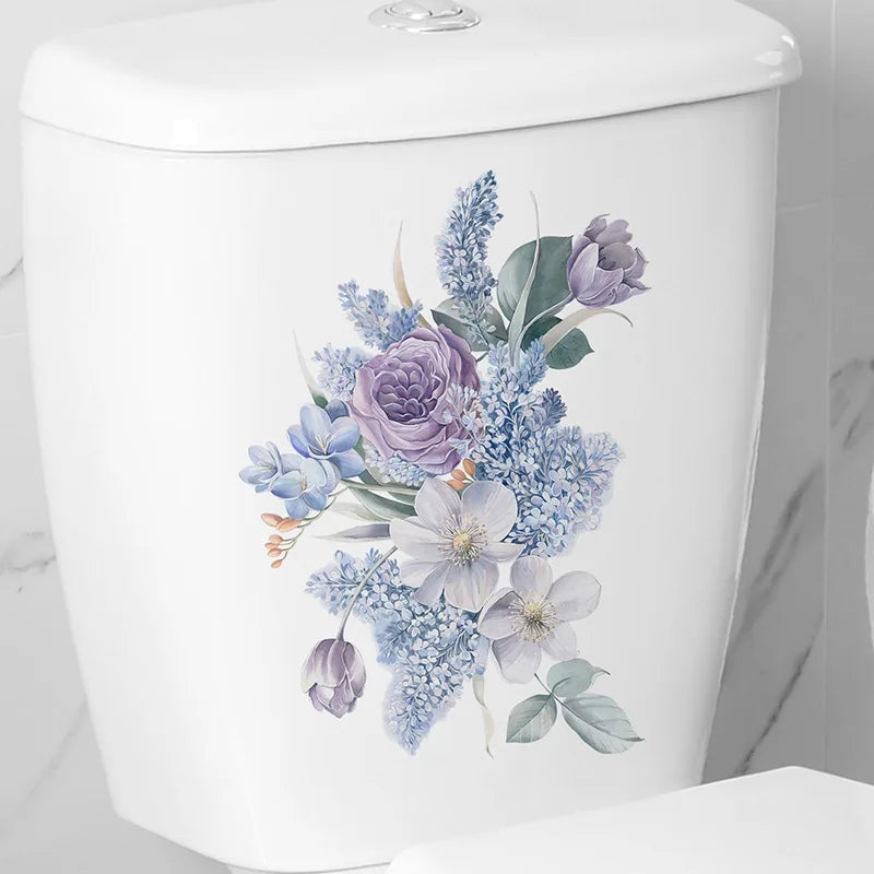 Transform Your Bathroom with Green Plant Leaves Toilet Stickers - Image 10