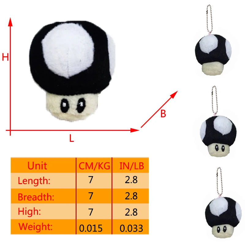 Mario Super Mushroom Plush and Yoshi Doll Keychain Accessories - Image 14