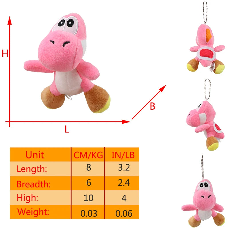 Mario Super Mushroom Plush and Yoshi Doll Keychain Accessories - Image 21