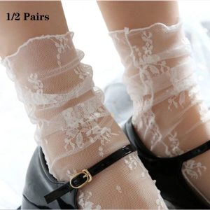 Elegant and Breathable Lace Socks for a Touch of Sophistication