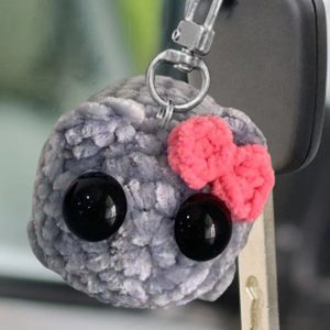 Sad Hamster Violin Song Plush Keychain
