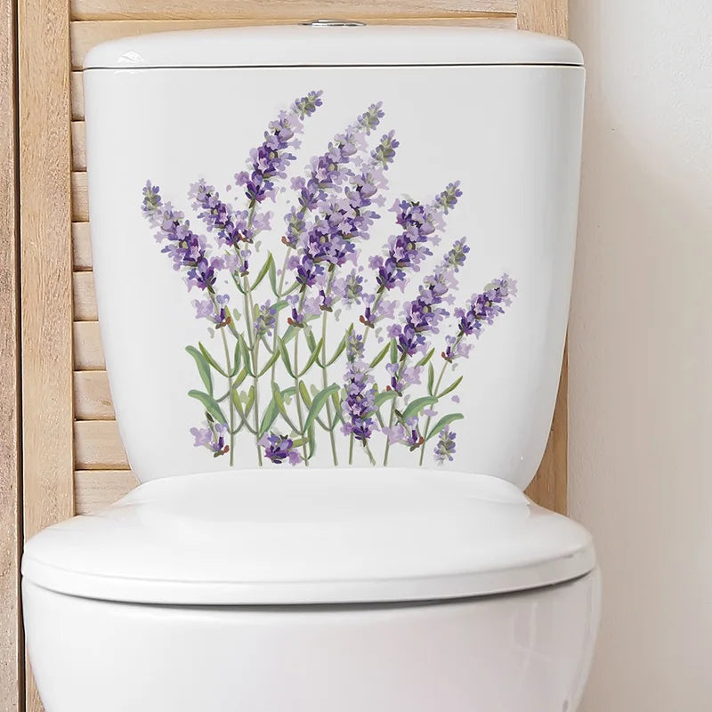 Transform Your Bathroom with Green Plant Leaves Toilet Stickers - Image 19