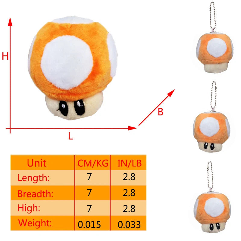 Mario Super Mushroom Plush and Yoshi Doll Keychain Accessories - Image 8
