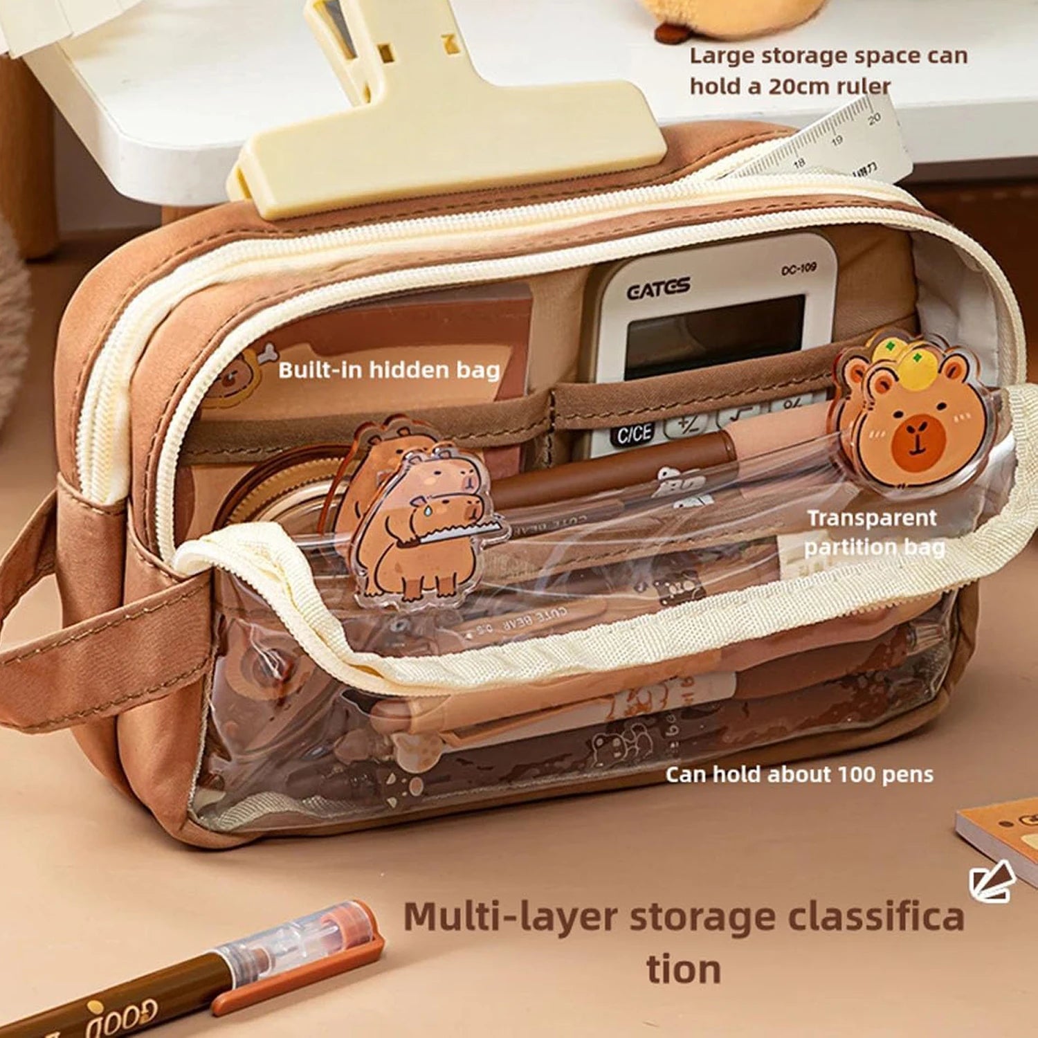 Cute Capybara Pencil Case - Image 2