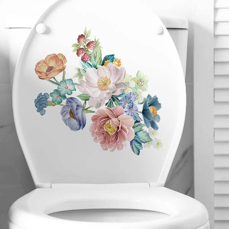 Transform Your Bathroom with Green Plant Leaves Toilet Stickers - Image 20