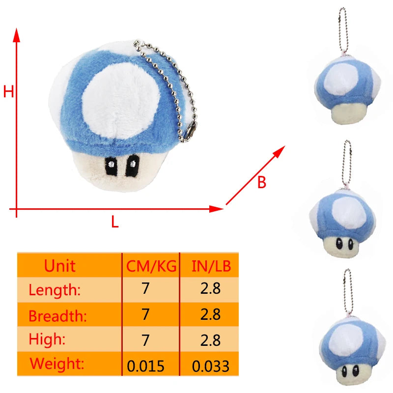 Mario Super Mushroom Plush and Yoshi Doll Keychain Accessories - Image 7