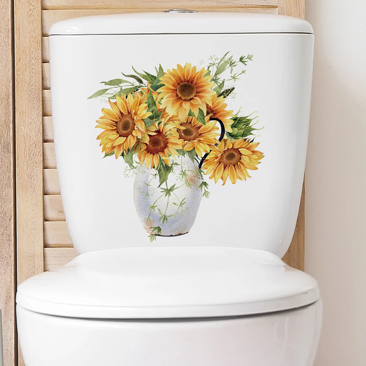 Transform Your Bathroom with Green Plant Leaves Toilet Stickers - Image 12