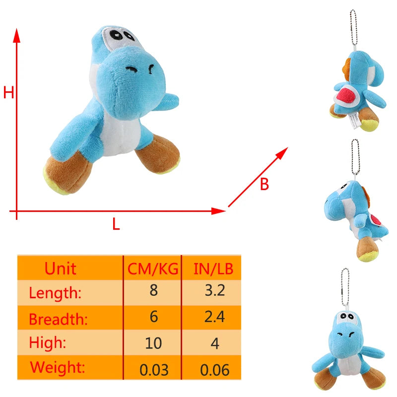 Mario Super Mushroom Plush and Yoshi Doll Keychain Accessories - Image 12