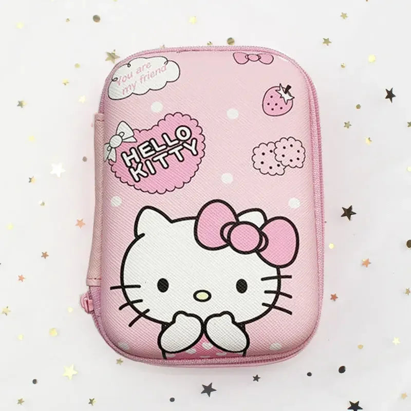 Kawaii Hello Kitty Data Cable Charger Storage Bag – Portable & Stylish - Image 3