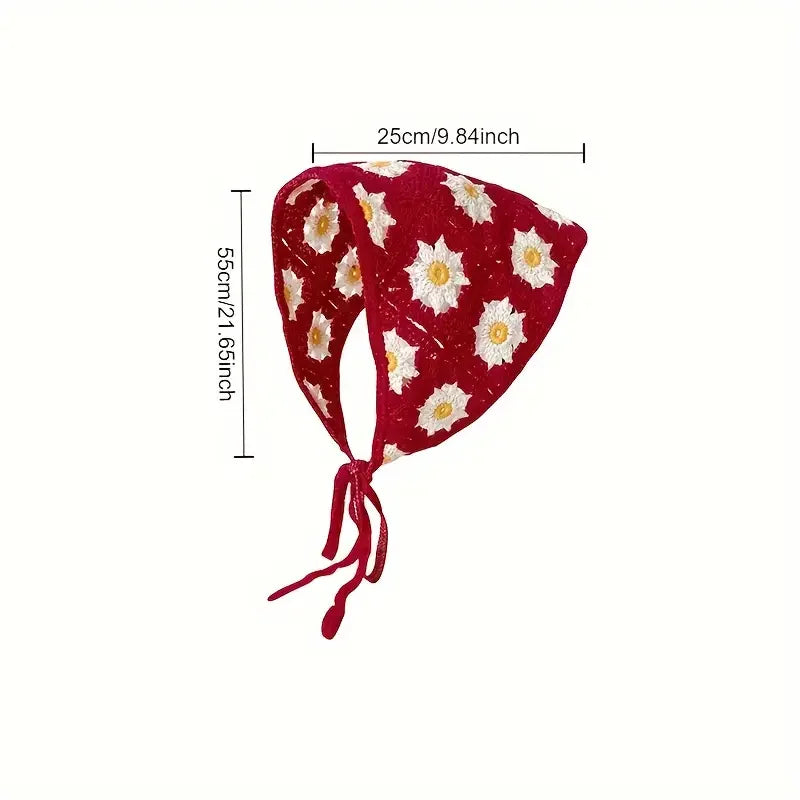 Elegant Knitted Triangle Scarf Headband – Stylish Hair Accessory - Image 4