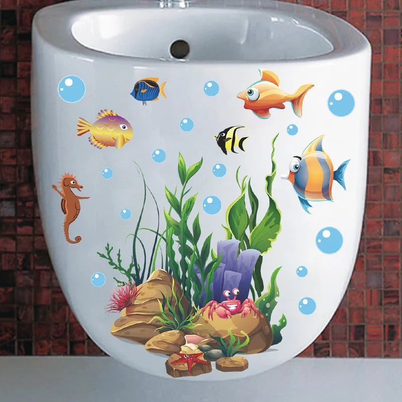 Transform Your Bathroom with Green Plant Leaves Toilet Stickers - Image 16