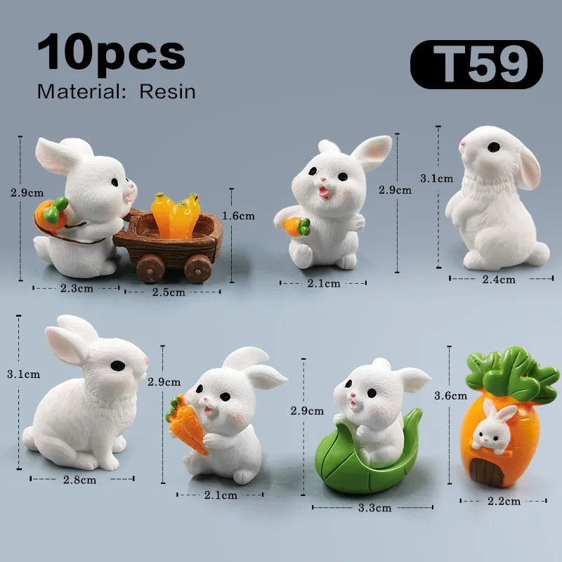 Hot Easter Cute Rabbit Figurine - Image 11