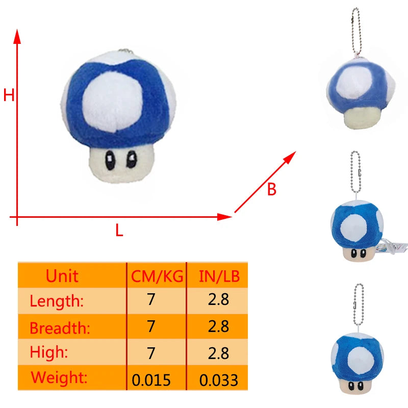 Mario Super Mushroom Plush and Yoshi Doll Keychain Accessories - Image 18